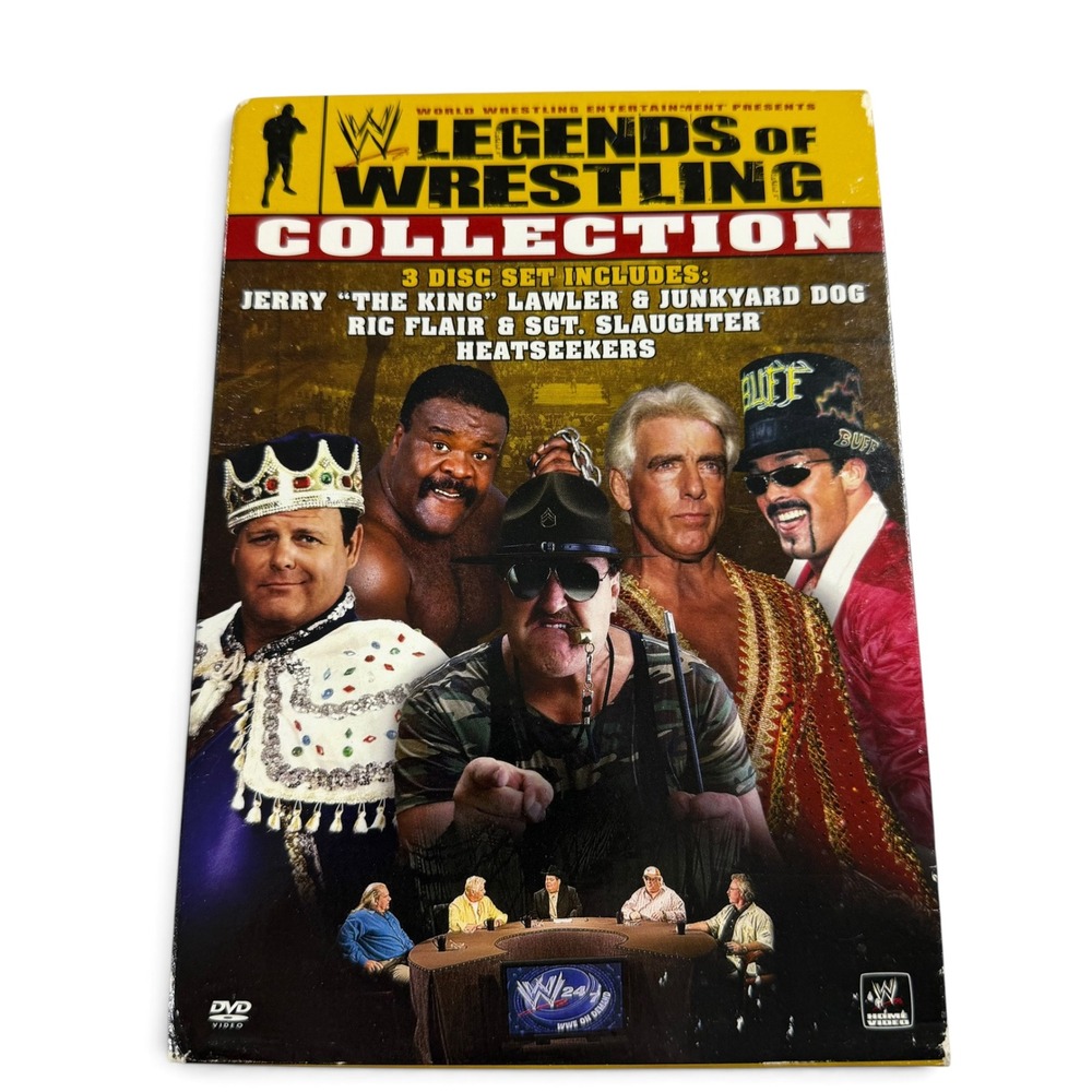 WWE Legends of Wrestling Collection 3 Disc DVD Set Ric Flair Jerry Lawler NTSC
